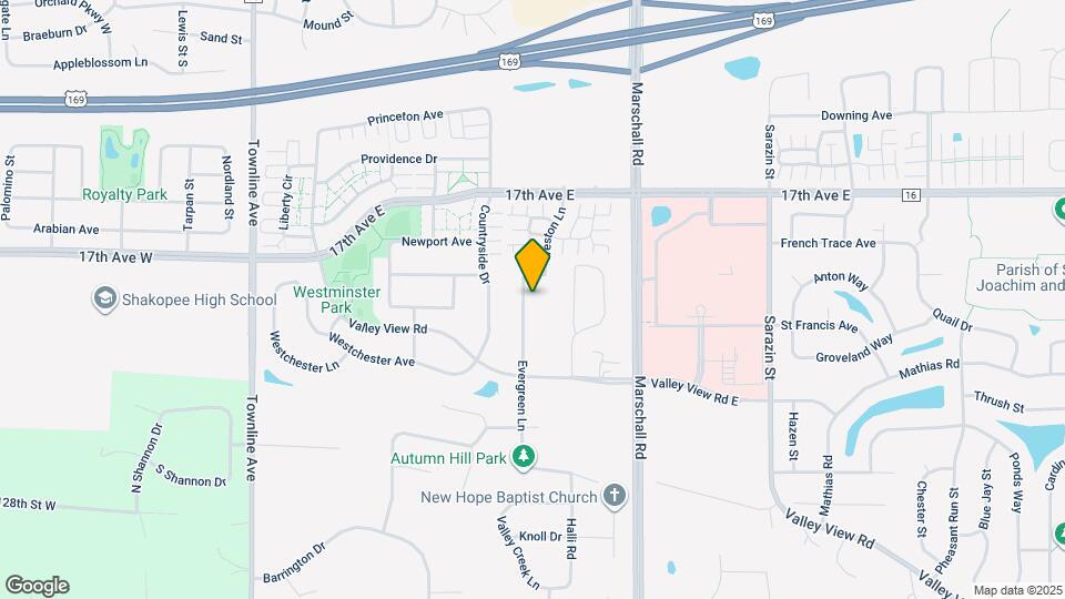 1823 Evergreen Ln Map and Location Details