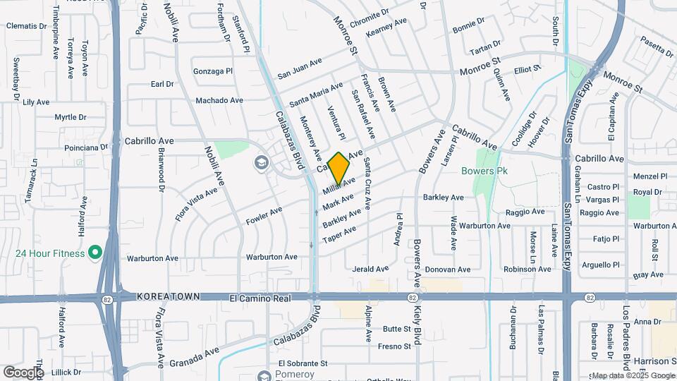 Beautiful Santa Clara home with fenced bac Map and Location Details