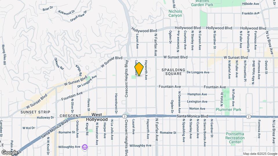 1334-1336 N Laurel Ave Mapa y Detalles de la Ubicación