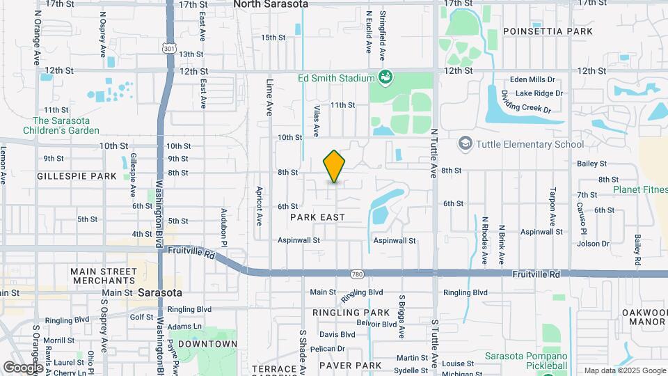 627 N Jefferson Ave Map and Location Details