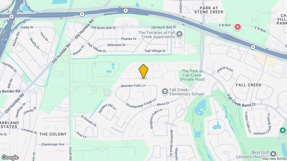 7414 Fall Creek Bend Ct Map and Location Details