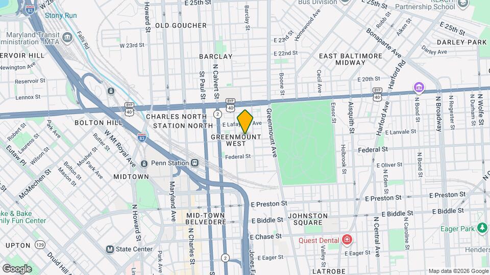 310 E Lanvale St Map and Location Details