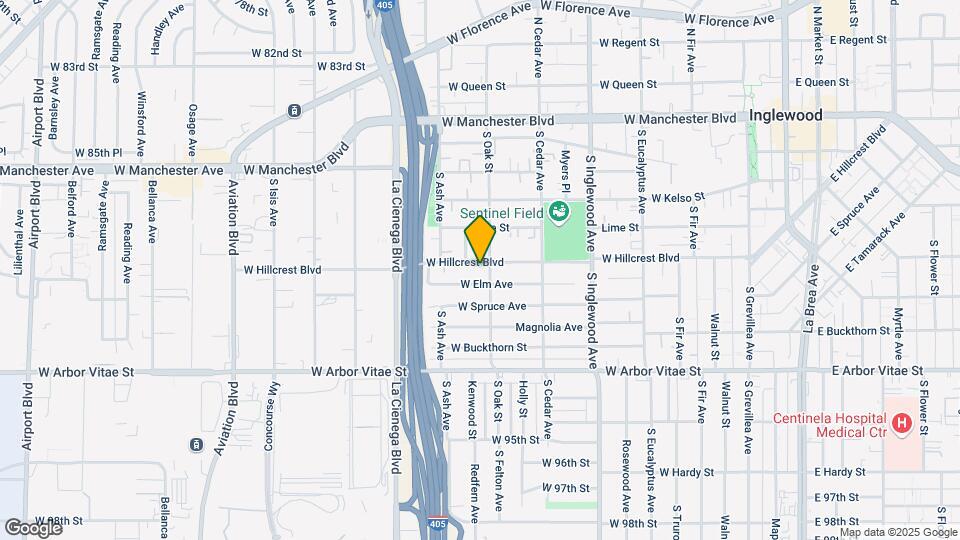 608 W Hillcrest Blvd Map and Location Details