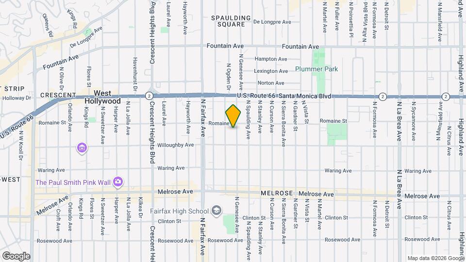 935 N Genesee Ave, Unit 5 Mapa y Detalles de la Ubicación