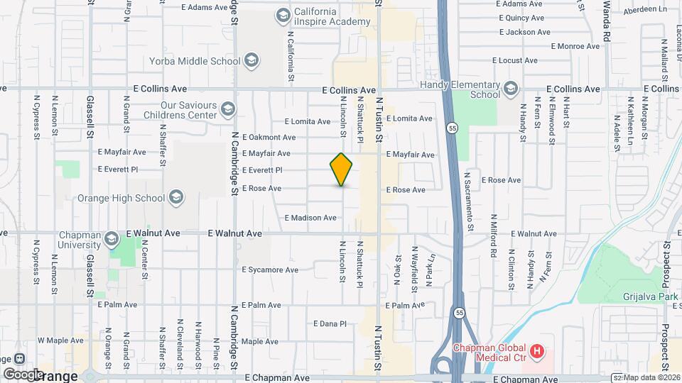 1440 E Rose Ave Mapa y Detalles de la Ubicación