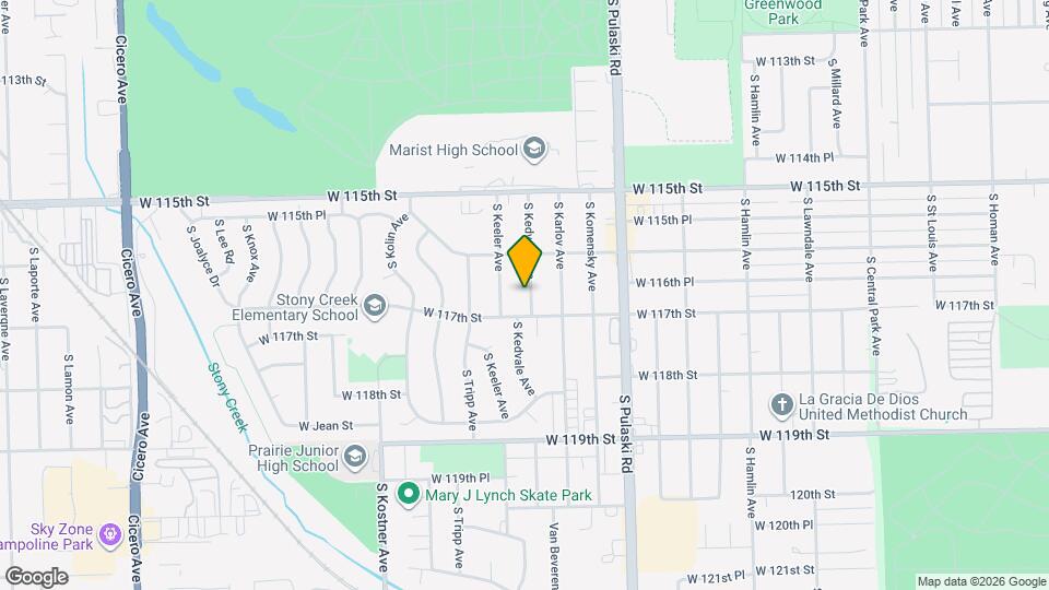 11646 S Kedvale Ave Map and Location Details