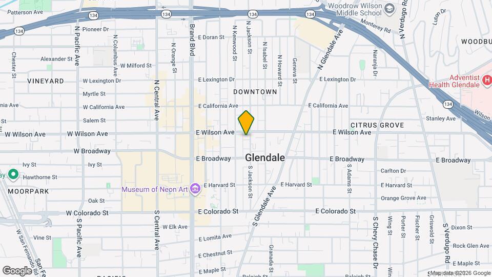 135 N Jackson St Map and Location Details