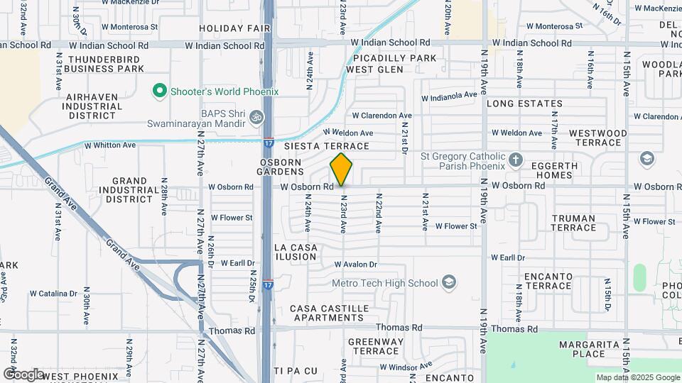2301 W Osborn Rd Map and Location Details