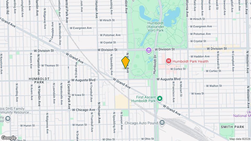 1038 N Kedzie Ave, Unit 1 Mapa y Detalles de la Ubicación