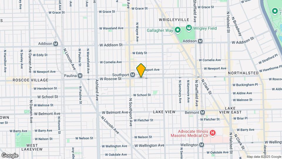 1317 W Roscoe St Map and Location Details