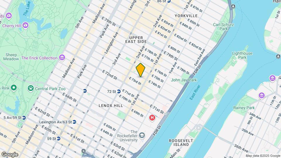 340 E 74th St Map and Location Details
