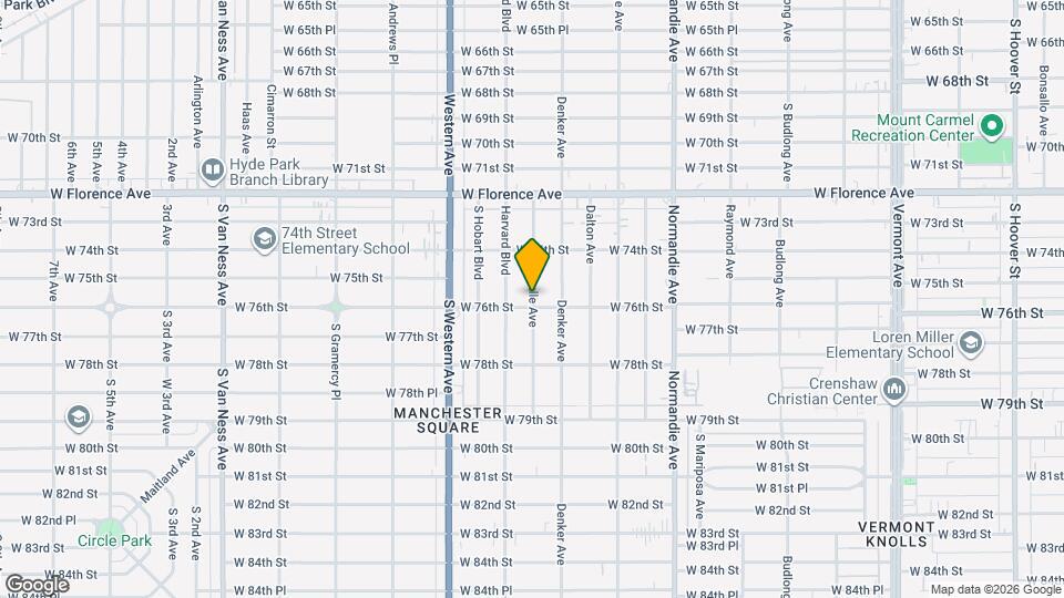 7529 La Salle Ave Map and Location Details