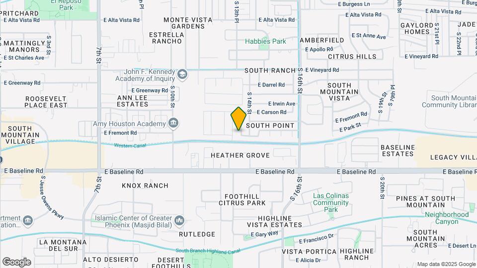 7308 S 13th Way Map and Location Details