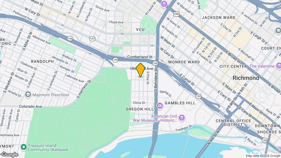 349 S Laurel St Map and Location Details