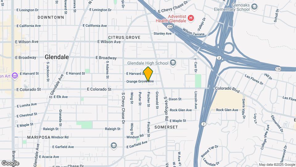 1332 Orange Grove Ave Map and Location Details