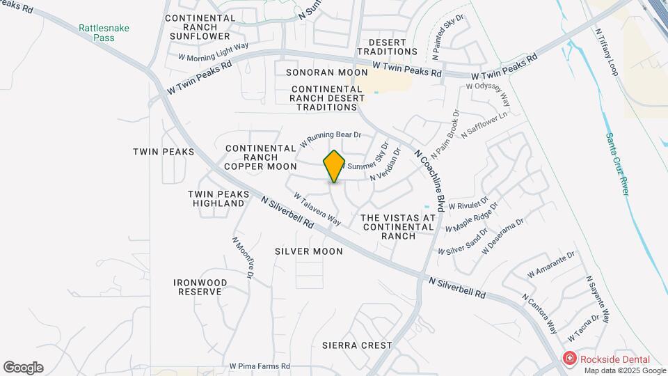 8916 N Silver Moon Way Map and Location Details