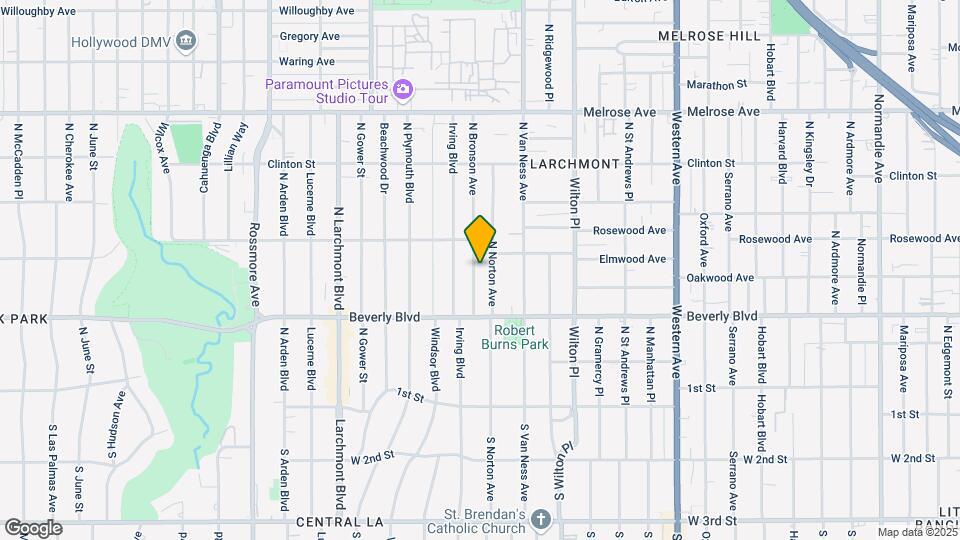 358 N Bronson Ave Map and Location Details