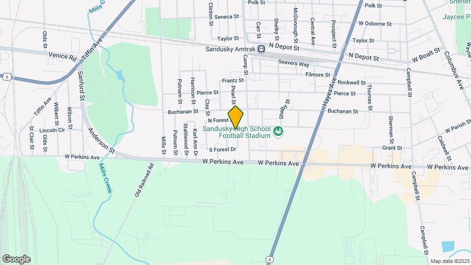 2105-2107 E Forest Dr Map and Location Details