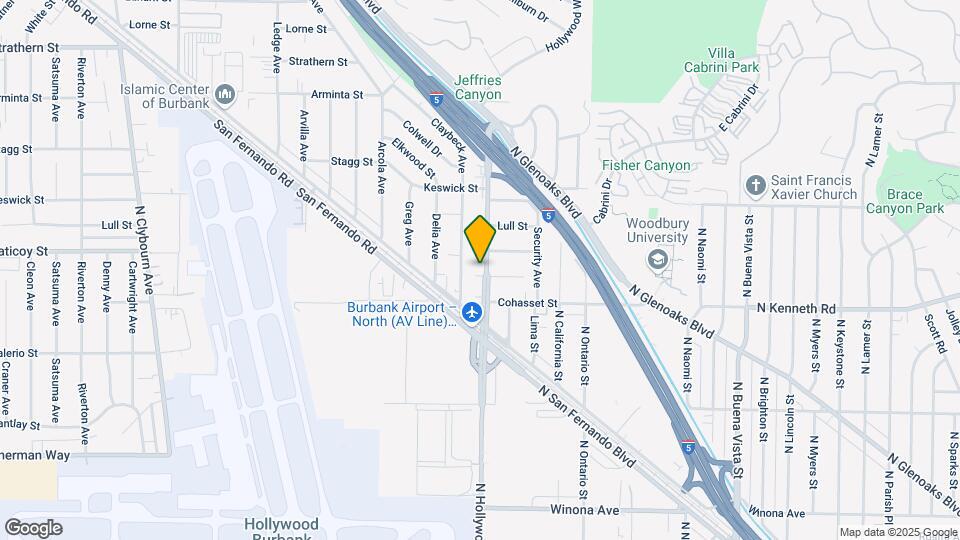 7545 N Hollywood Way Mapa y Detalles de la Ubicación