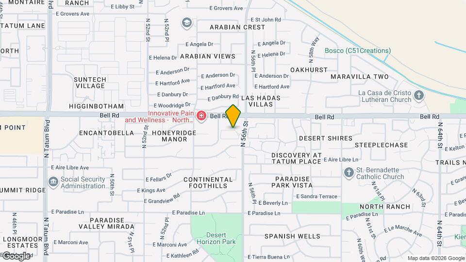 16818 N 56th St Mapa y Detalles de la Ubicación