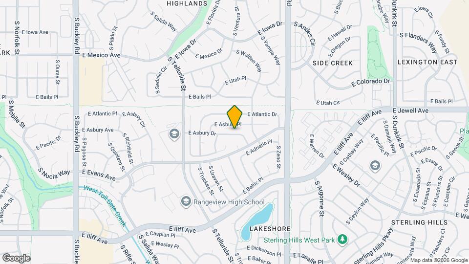 18109 E Asbury Dr Map and Location Details