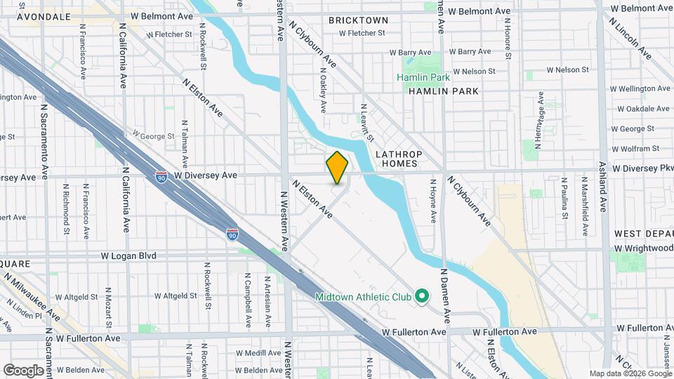 2254 W Logan Blvd, Unit 2 Map and Location Details
