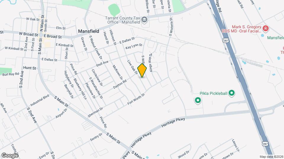 609 Live Oak Dr Map and Location Details