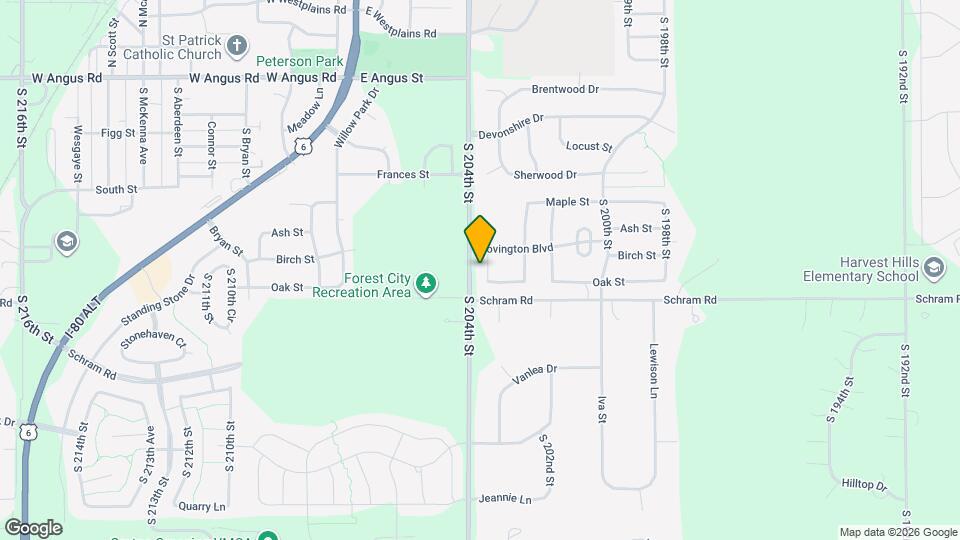 11714 S 203rd St Map and Location Details