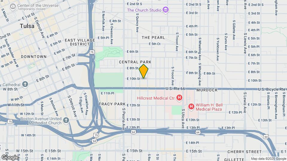 1410 E 10th St, Unit Duplex Map and Location Details