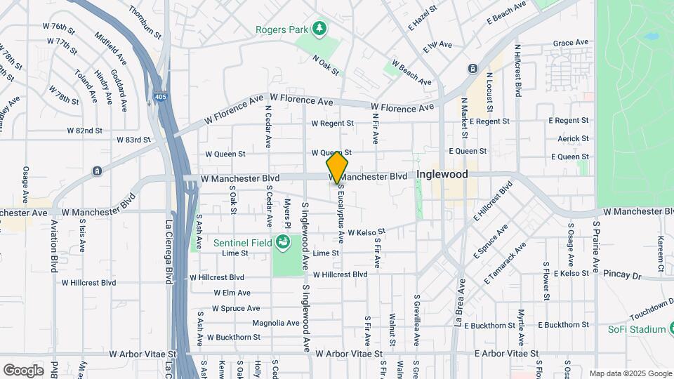 219 S Eucalyptus Ave Map and Location Details