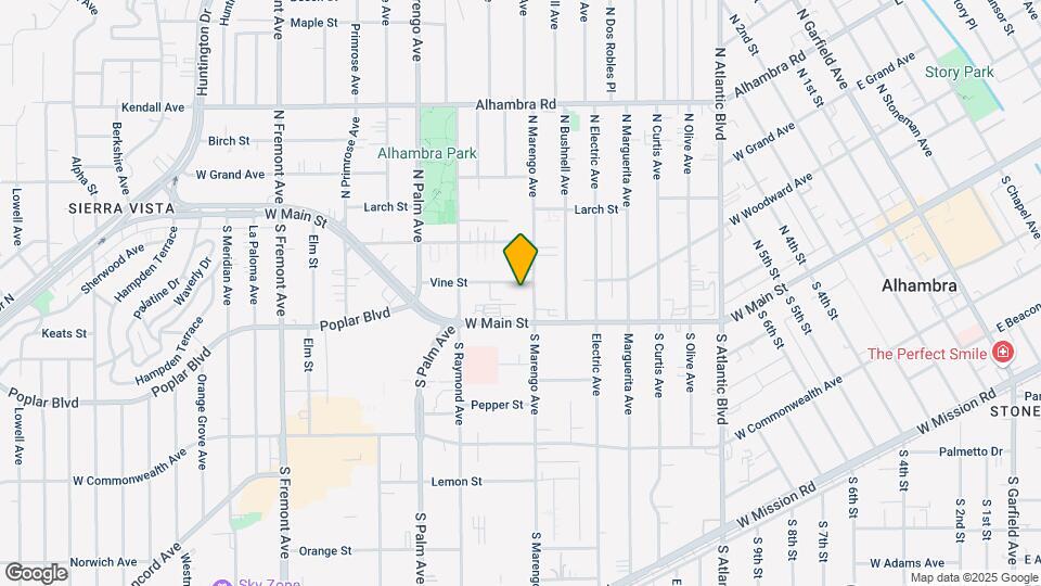 1710 Vine St Mapa y Detalles de la Ubicación