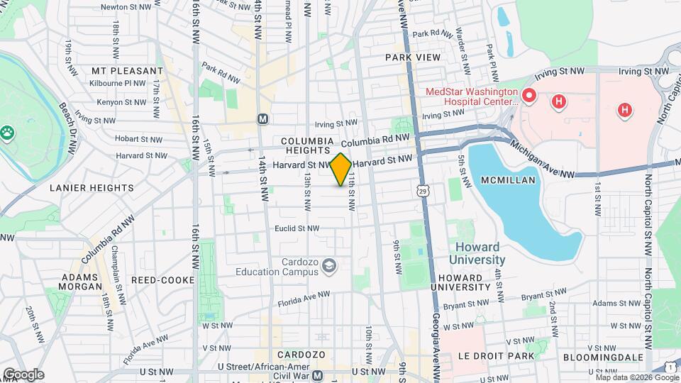 1118 Girard St NW Map and Location Details