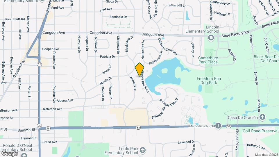 724 Shady Oaks Ct Map and Location Details