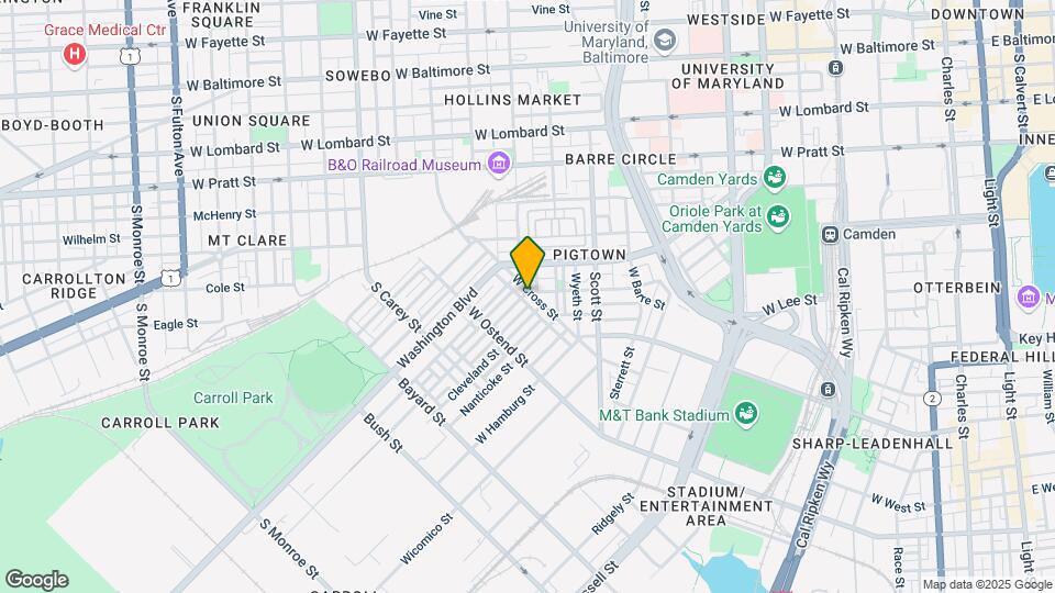 1155 W Cross St Map and Location Details