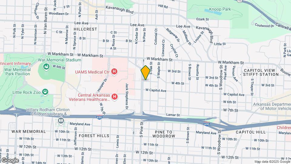 401 UAMS Blvd Map and Location Details