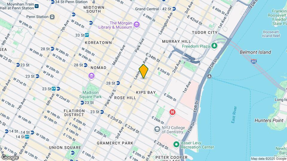 151 E 30th St Mapa y Detalles de la Ubicación