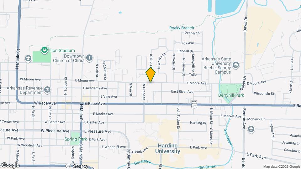 907 E Moore Ave Map and Location Details