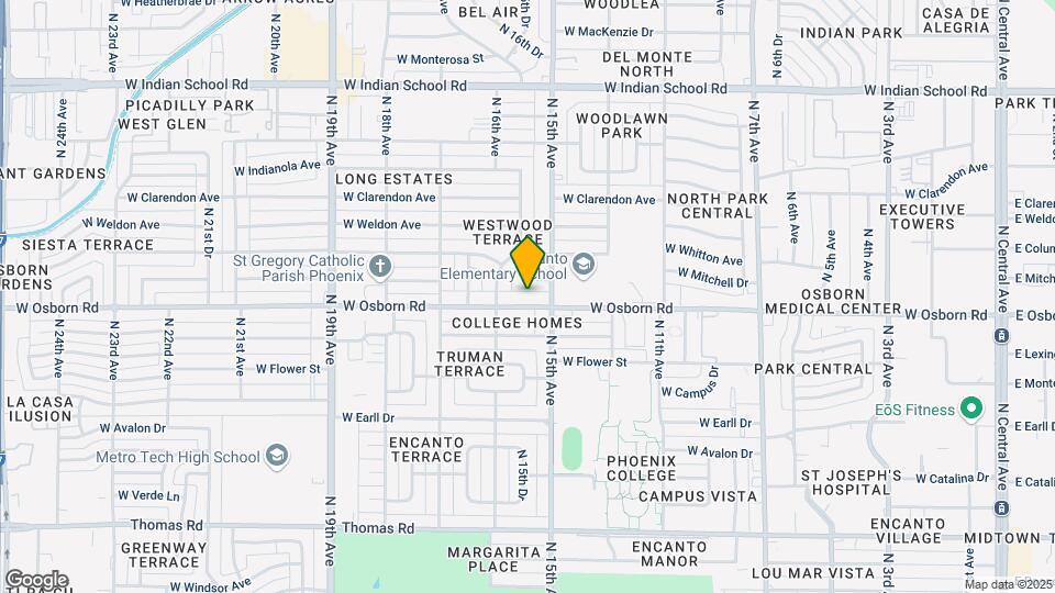 1520 W Osborn Rd Mapa y Detalles de la Ubicación