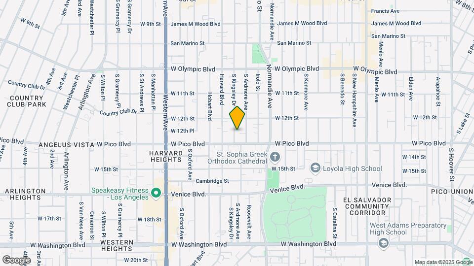 1234 S Kingsley Dr Map and Location Details