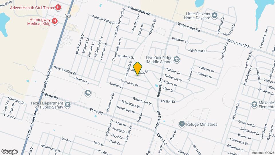 4307 Windcrest Dr Map and Location Details