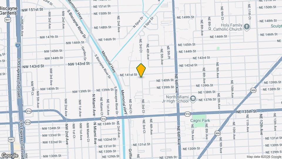 14020 NE 3rd Ct Map and Location Details