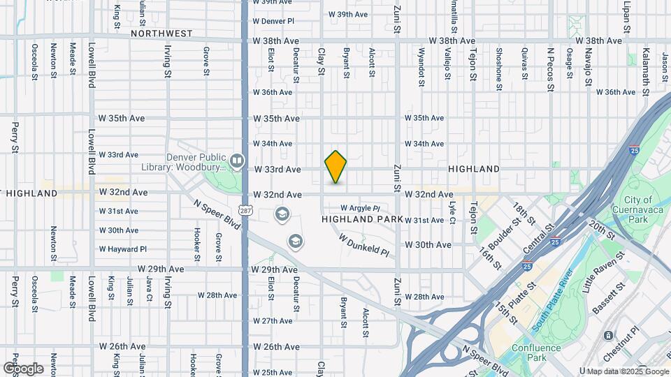 2629 W 32nd Ave Map and Location Details