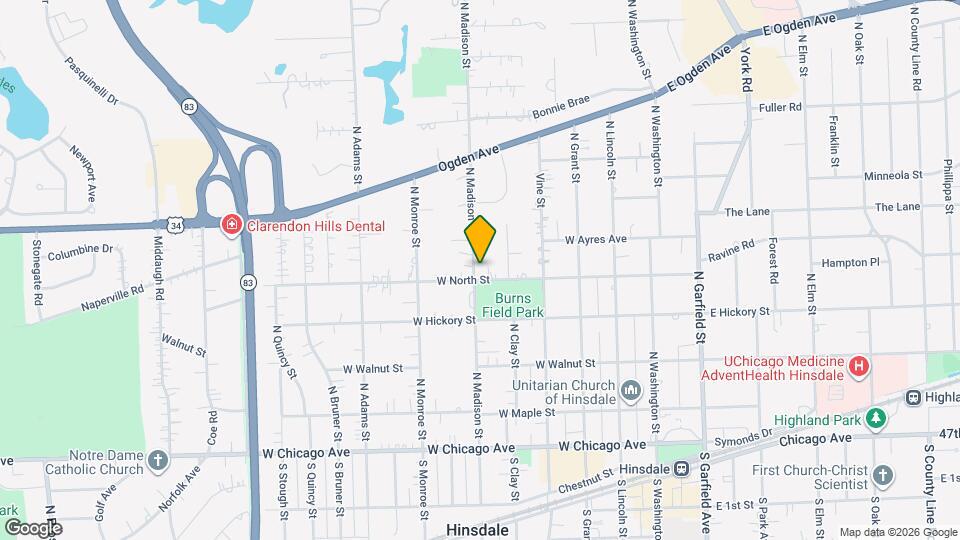 425 W North St Map and Location Details