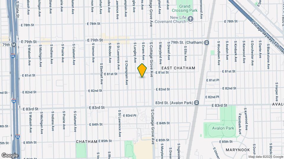 8122 S Evans Ave Map and Location Details