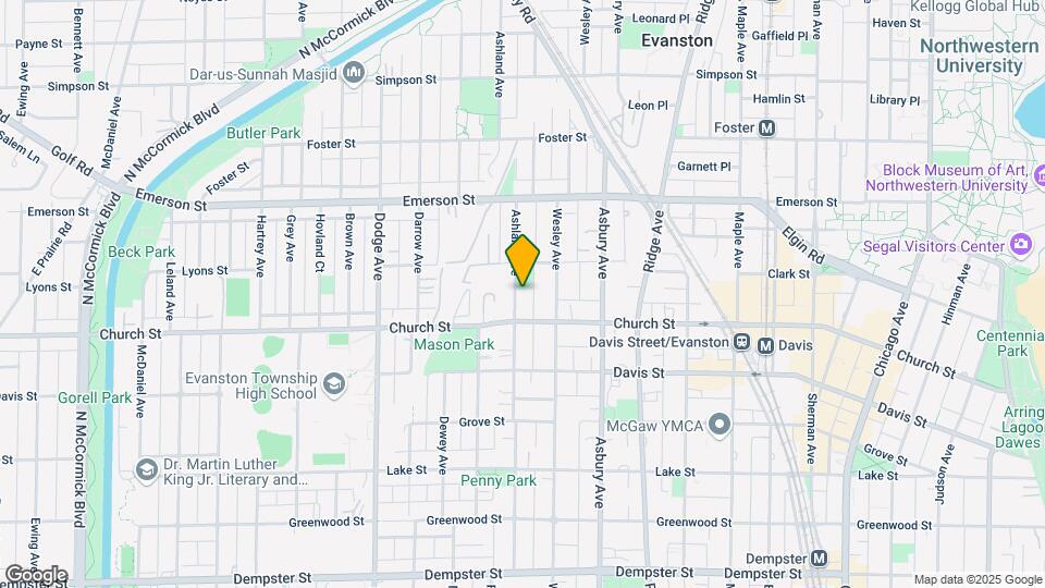 1725 Ashland Ave Map and Location Details