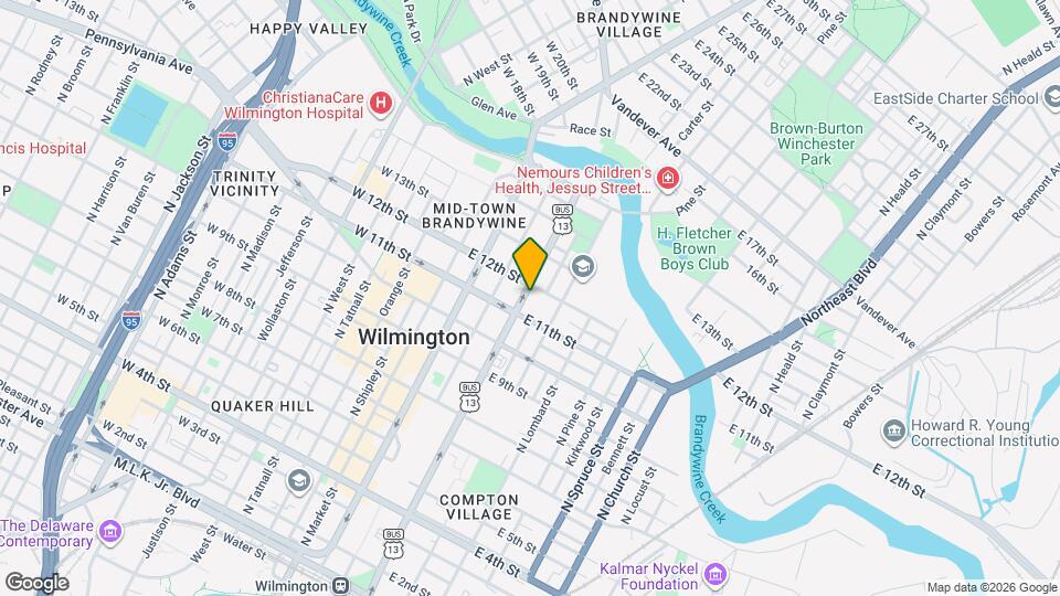 1124 N Walnut St Map and Location Details