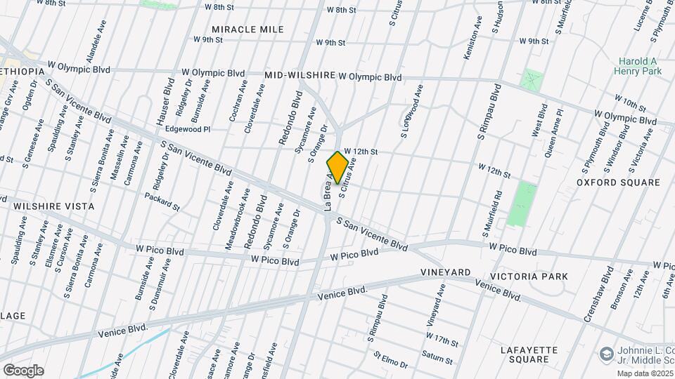 1261 S Citrus Ave Map and Location Details