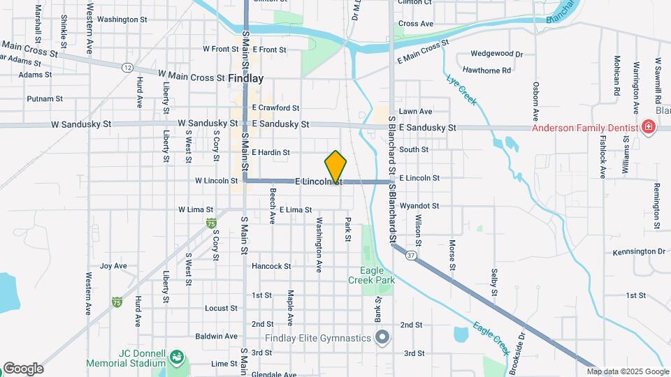 345 E Lincoln St Map and Location Details