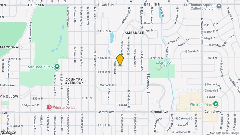 915 N Pinecrest St Map and Location Details