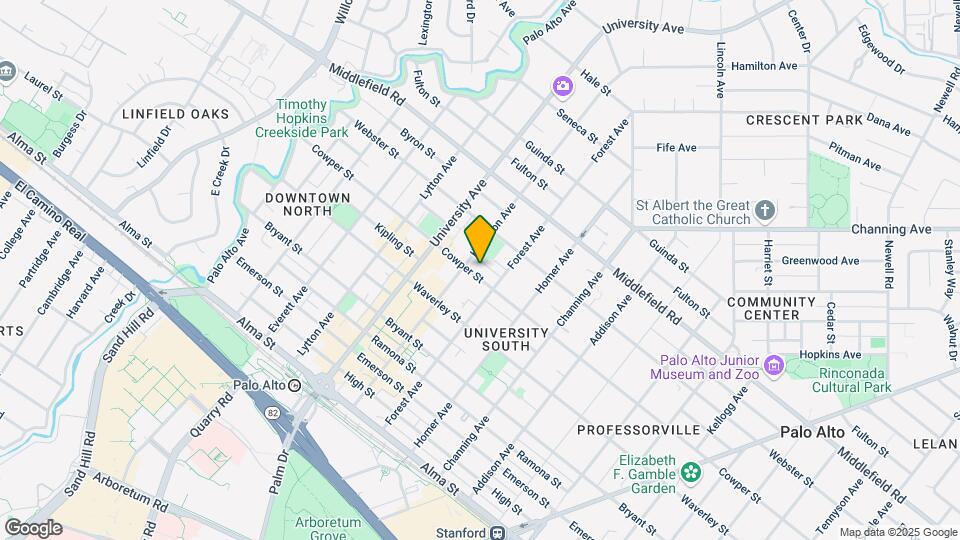 633 Cowper St, Unit 1108 Map and Location Details